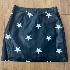 Black w/ White stars Mini Pleather Mini size Great for Georgia Games